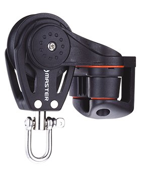 40mm Single Swivel Shackle, Angle Fairlead Cleat Block