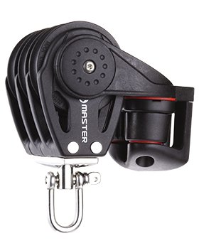 57mm Triple Swivel Shackle, Angle Cleat Block