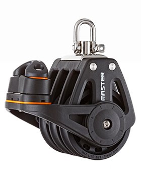 60mm Triple Swivel Shackle, Fairlead Cleat Block