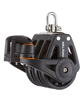 60mm Triple Swivel Shackle, Angle Fairlead Cleat Block